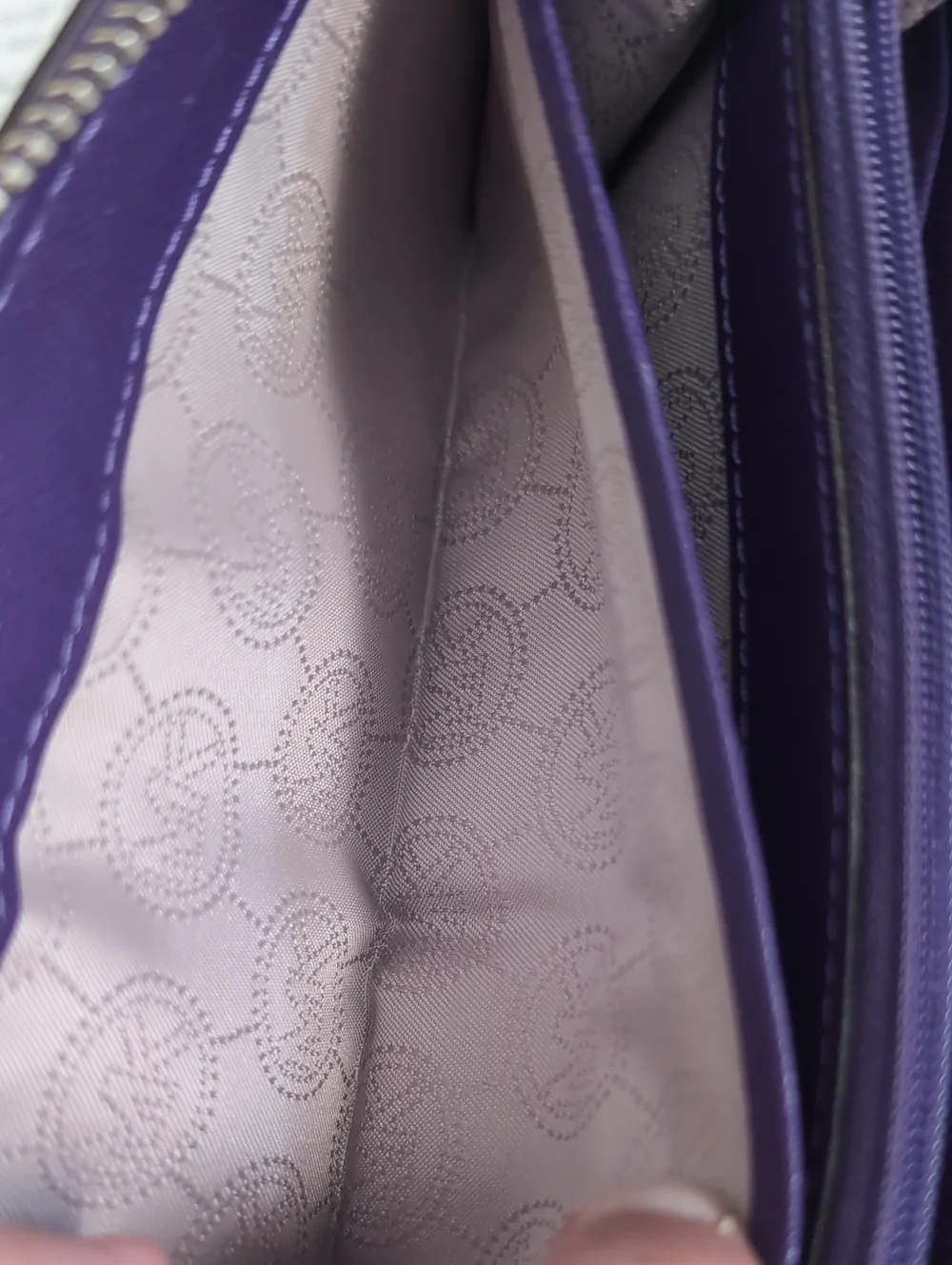 Michael Kors Purple Zip-Around Saffiano Leather Wallet